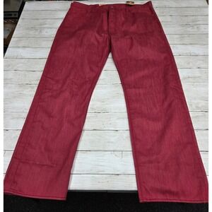 2015 Levis 501 Original Fit Men Red Raw Unwashed Denim Button Fly Jeans 42x32